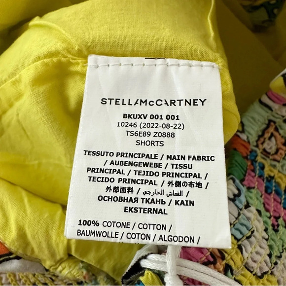 NWT Stella McCartney Girls size 5 Smocked Rainbow Shorts Flower Sun Stars New - Picture 6 of 6